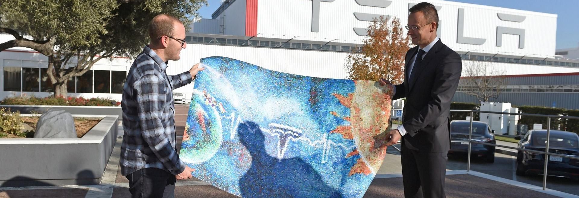 Péter Szijjártó and his delegation visited the Tesla Headquarters in Fremont