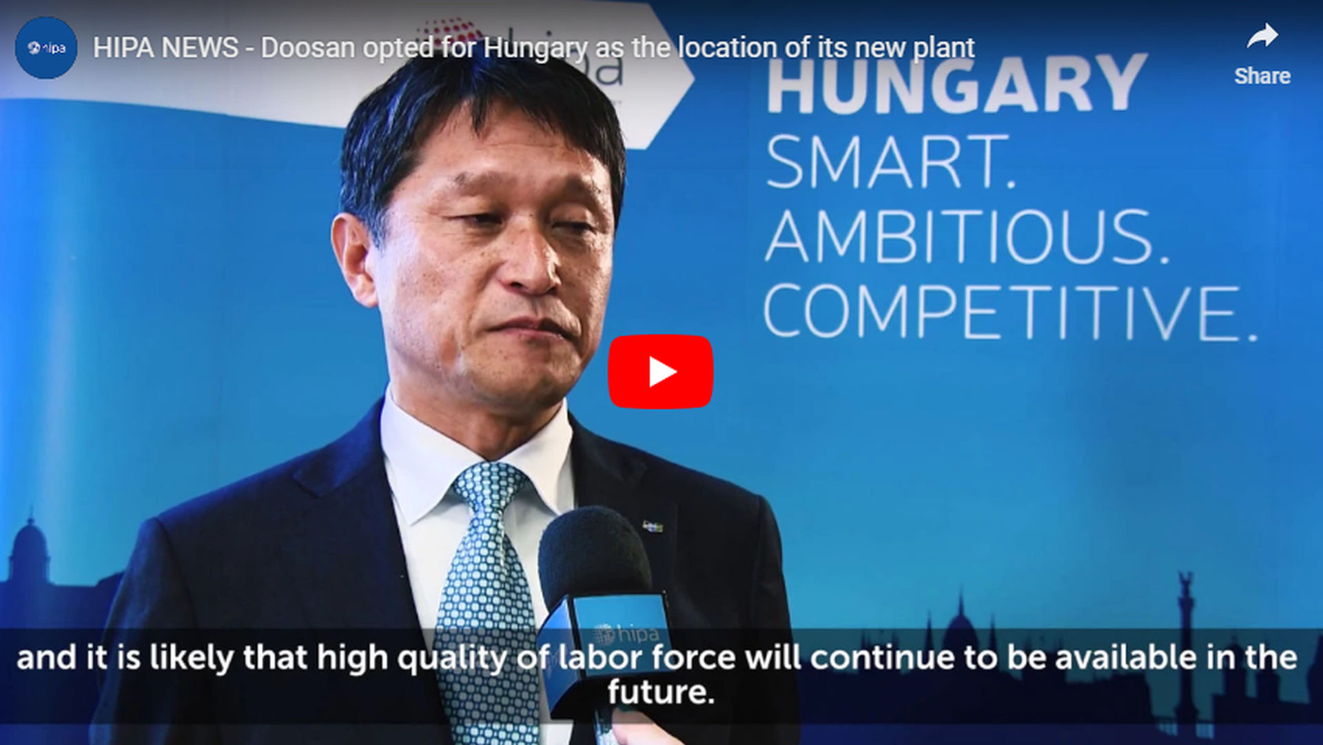 Jongwoo Kim, President of Doosan Corporation Europe & Doosan Energy Solutions